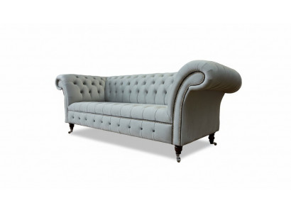 Designer Sofa 3 Sëtzer Chesterfield Canapé Polstersofa Couchen Miwwelen