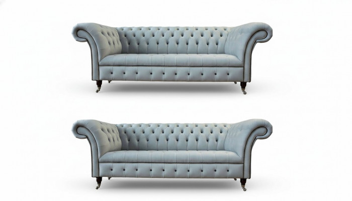 Designer Wunnzëmmer Set 2x 3 Sëtzer Canapéë Luxus Wunnzëmmer Set Miwwelen