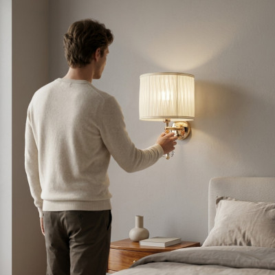 Modern wäiss Wandluucht Designer Wunnzëmmer Wandluuter Luxuslampe