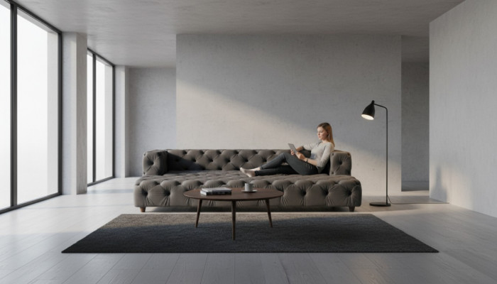 Luxus Sofa 5 Sëtzer Couch Polstersofa XXL Sofas Wunnzëmmer Stoff