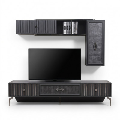 Luxus Wunnwand Wunnzëmmer Sideboard RTV Regal Maueren Schaf