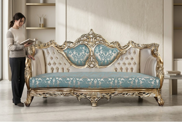 Canapé 3 Plazen Designer Canapé Luxus Polster Canapéen Couchë Stoff Textil Nei
