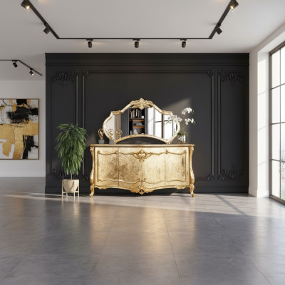 Anrichte Spigel Luxus Kommode Garnitur Miwwel Kommoden Anrichten Gold