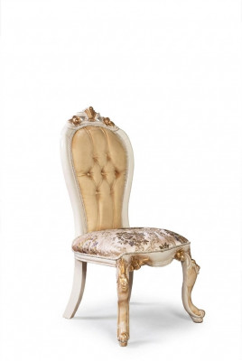 Fauteuil Barock Stillen Sëtz Polster Miwwelen Klassesch Stull Holz Samt