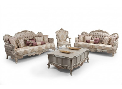 Sofa Set Barock Rokoko Miwwelen Wunnzëmmer Sëtzgrupp Polster 4tlg. Nei