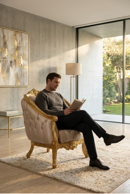Chesterfield Ronn Sëtz Couch Polster Miwwel Ariichtung Sofa Einsëtzer