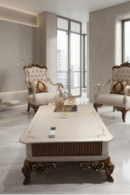 Wunnzëmmer Couchtisch Luxus Dësch 120x72 Dëscher Holzën Dëscher Miwwelen Ariichtung