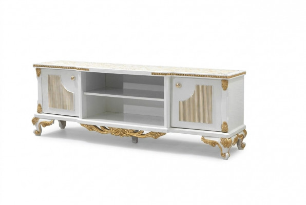 Klassesch Sideboard TV-Stee Kommode Holz Lowboard Kommoden Barock