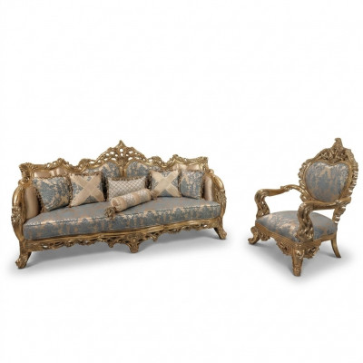 Luxus Miwwelen Sofagarnitur 2tlg. Klassesch Miwwelen Sofa Couch Garnituren