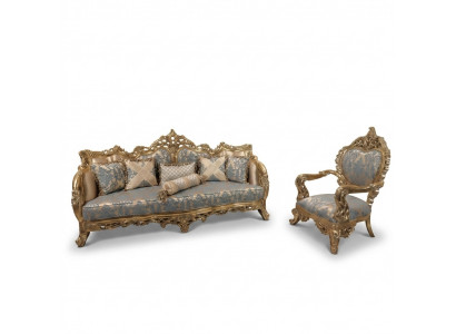 Luxus Miwwelen Sofagarnitur 2tlg. Klassesch Miwwelen Sofa Couch Garnituren