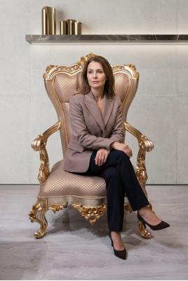 Beige Chesterfield Still antike Stil Stillen Still Barock Rokoko Miwwelen