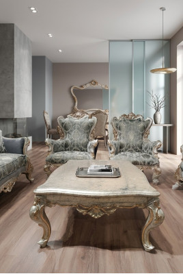 Marmor Couchdësch Design Dëscher Wunnzëmmer Dësch Couchdëscher Holz Miwwelen