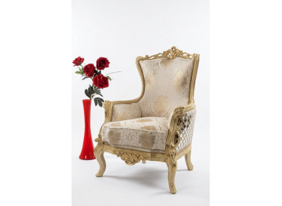 Klasseschen Trounssëtz Still Miwwel Barock Fauteuil Chesterfield Samt.