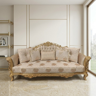 Chesterfield Sofa Barock Canapé Holz Samt Dräisitzer Klassesch Sofas Miwwelen