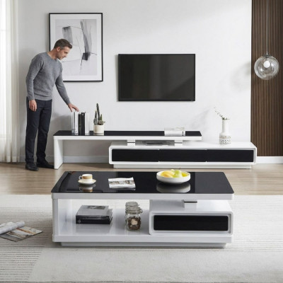 Designer Modern Sideboard Schwaarz-wäiss Kommode TV-Stänn Luxus