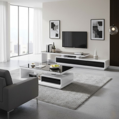 Designer Modern Sideboard Schwaarz-wäiss Kommode TV-Stänn Luxus