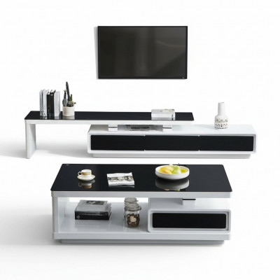 Designer Modern Sideboard Schwaarz-wäiss Kommode TV-Stänn Luxus