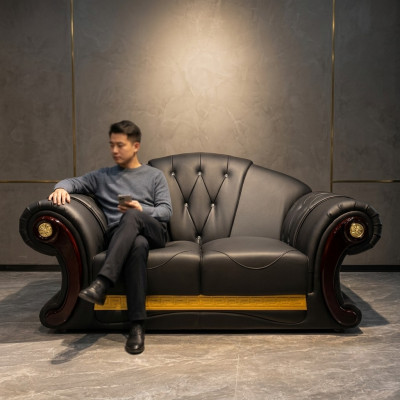 Chesterfield Zweisitzer Canapé Design Miwwelen Klassesch Sofas Ariichtung