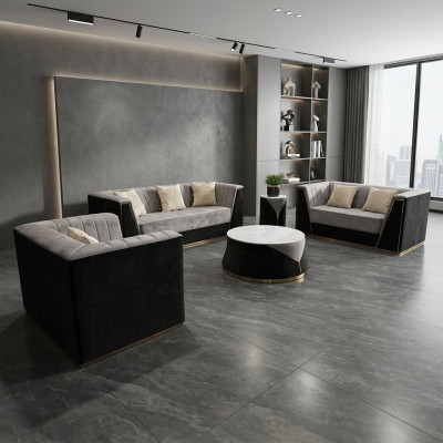 Medusa Sofagarnitur Miwwel Couch Set 4tlg. Komplett Garnitur Dësch.