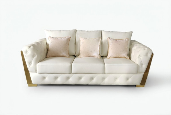 Dreisëtzer Canapé Miwwel Ariichtung Chesterfield Medusa Luxus Ariichtung