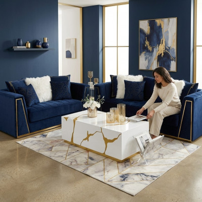 Medusa Canapé Set Garnitur 3+2 Sofa Sofagarniture Couchen Siitzmöbel Stoff