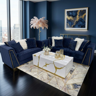 Medusa Canapé Set Garnitur 3+2 Sofa Sofagarniture Couchen Siitzmöbel Stoff