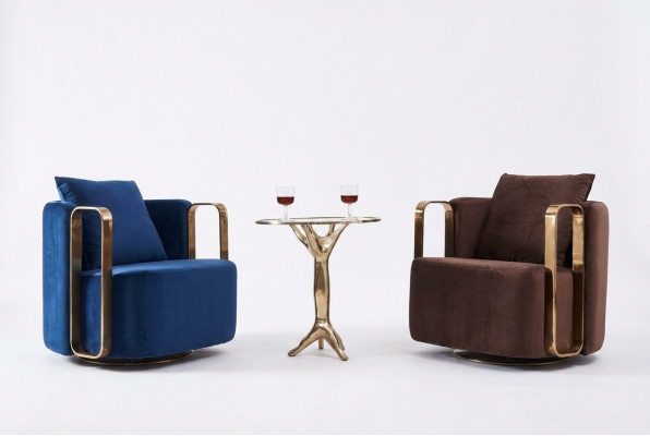 Ronnde Sëtz Couch Edelstol Ronnsëtz Waardezëmmer Design Miwwelen