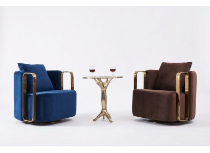 Ronnde Sëtz Couch Edelstol Ronnsëtz Waardezëmmer Design Miwwelen