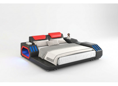Luxus Led Better Beliichten Schlofzëmmer Bett Liederbett 180x200 Miwwelen