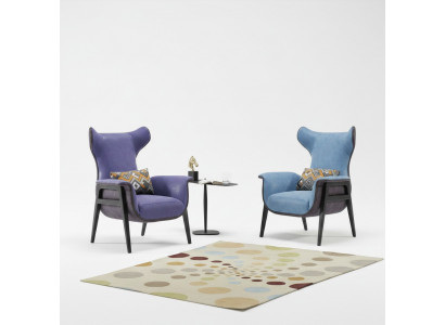 Luxus Eenzelsëtz Fautteuil Blo Wunnzëmmer Polsterfautteuil Miwwel Modern Design