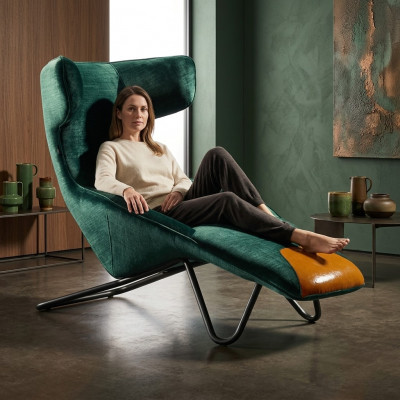 Luxus Grénge Fauteuil 1-Sëtzer Wunnzëmmer Polstersëtzmoöbel Polstersëtz.