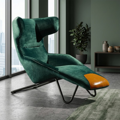 Luxus Grénge Fauteuil 1-Sëtzer Wunnzëmmer Polstersëtzmoöbel Polstersëtz.