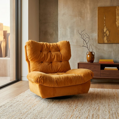Fernseesessel Dréiensa Sessel Einsëtzer Relax Canapé Miwwelen Textil Stoff