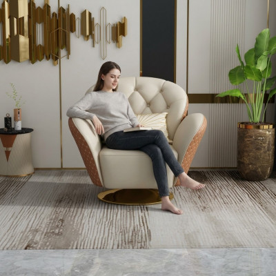 Dreebare Chesterfield Sëtz Fauteuil Still Polstermöbel Eensëtzer