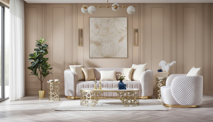 Luxus Sofa Canapé 3+1 Miwwelen Canapéen Sofagarnitur Chesterfield 2-Deel.