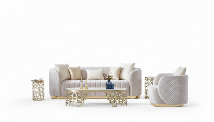 Luxus Sofa Canapé 3+1 Miwwelen Canapéen Sofagarnitur Chesterfield 2-Deel.