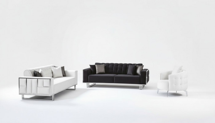 Luxus Wunnzëmmer Miwwelen Canapé Sëtzgrupp Sofa Samt Sofagarnitur 3 Stéck.