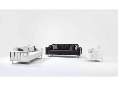 Luxus Wunnzëmmer Miwwelen Canapé Sëtzgrupp Sofa Samt Sofagarnitur 3 Stéck.