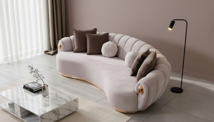 Luxus Sofa Grouss Canapé Ronne Canapéen xxl Sofa Sëtzmier gewënnt 263cm Gro