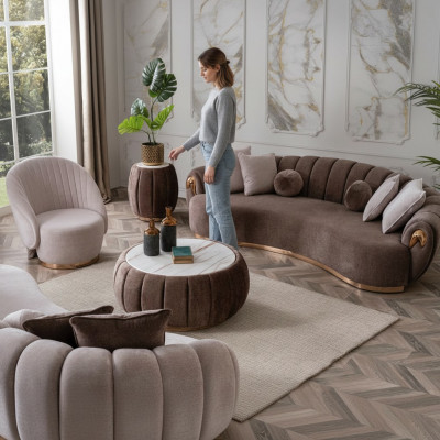 Sofagarnitur Couch Polster Miwwelen Set 3+1 Couchtisch 3tlg. Sëtzpolster Garnituren