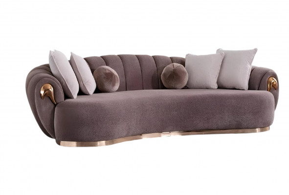 Dreesëtzeger Canapé Polster Miwwelen Sofa Canapéen Ofgerënnte Drëpse Form.