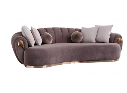 Dreesëtzeger Canapé Polster Miwwelen Sofa Canapéen Ofgerënnte Drëpse Form.