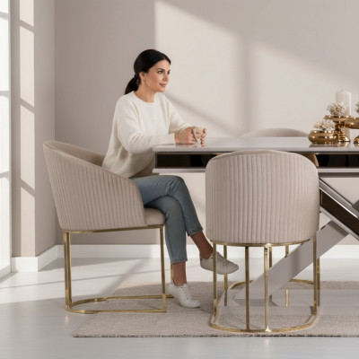 Luxus Iessdësch Stull Fauteuil Miwwelen Ariichtung Sëtzpolster Still