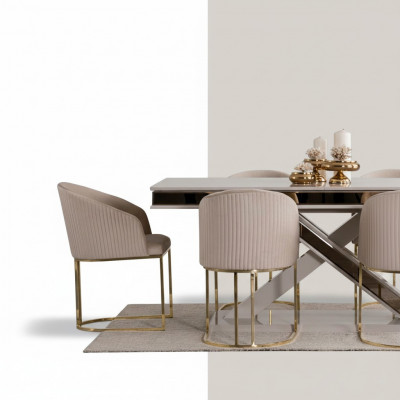 Luxus Iessdësch Stull Fauteuil Miwwelen Ariichtung Sëtzpolster Still