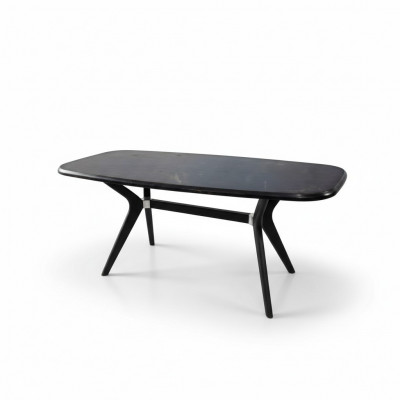 Schwaarzen Iessdësch 160x85 Iesszëmmer Dësch Iessdëscher Dëscher Miwwelen Holz