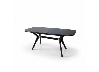 Schwaarzen Iessdësch 160x85 Iesszëmmer Dësch Iessdëscher Dëscher Miwwelen Holz