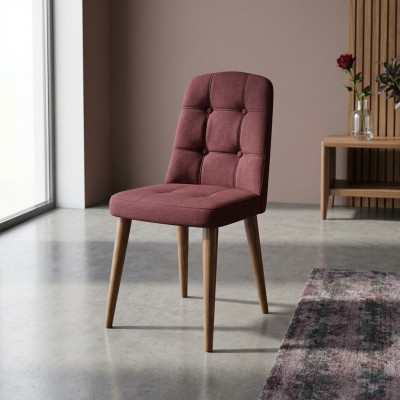 Original e rosa Stull op Been op Holzbeen fir Ären Iesszëmmer Neit Modell
