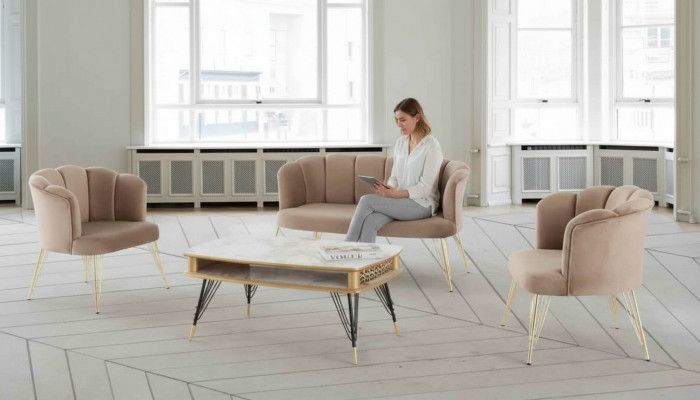 Sofagarnitur Couch Sofa Polster Miwwelen Couchen 3-Del. Set Garnitur Komplett