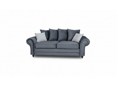 Dräisëtzer Canapé Polster Miwwelen Samett Canapé Stoff Sofa 218cm Canapéen