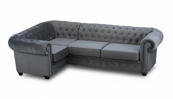 Chesterfield Sofa Couch Polster Miwwelen Eckgarnitur Sofas Couchen Stoff Textil
